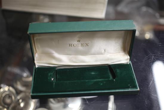 A gentlemans 1967 Rolex stainless steel Submariner wristwatch, ref no. 5513; serial no. 1607300, bracelet no. 7839, with Rolex box.
